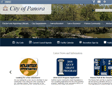 Tablet Screenshot of cityofpanora.com